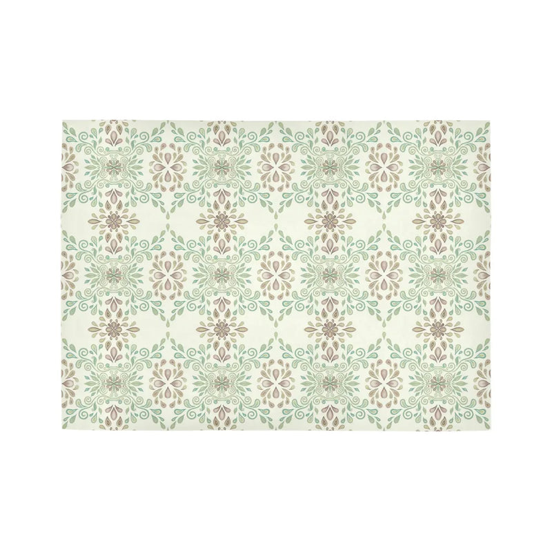 Floral Damask Christmas Hallway Rug, Watercolor Ornament Runner Rug, Holiday Kitchen Runner, Non Slip Floor Mat, Winter Home Present