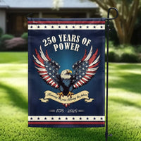 250 Years of Power Garden Flag | 1776-2026 USA Anniversary | Double-Sided Patriotic Eagle Design | Weather-Resistant Polyester | Outdoor Yard Decor Gift