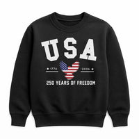 USA 250 Years of Freedom Sweatshirt | American Eagle 1776-2026 Commemorative Design | Soft Cotton Polyester Blend | Patriotic Gift for History Lovers
