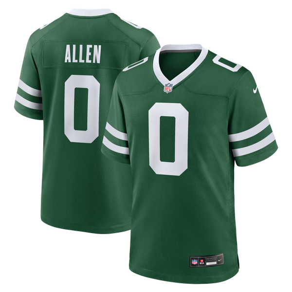 New York Jets Braelon Allen Nike Legacy Green Game Jersey