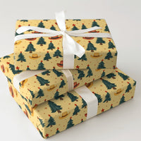 Cowboy Hat Holiday Gift Wrap, Western Christmas Wrapping Paper, Country Xmas Present Wrap, Rustic Pine Tree Christmas Wrapping Paper