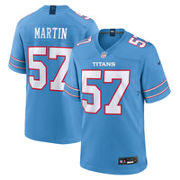 Tennessee Titans Jake Martin Light Blue Team Game Jersey