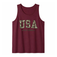 USA Camo Tank Top | 250 Years Patriotic Americana Design | Soft Breathable Unisex Fit | Gift for Veterans and Hunting Enthusiasts