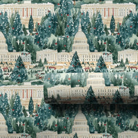Capitol Building Gift Wrap, Washington DC Christmas Wrapping Paper, Patriotic Winter Wrapping Paper, Festive Holiday Present Roll