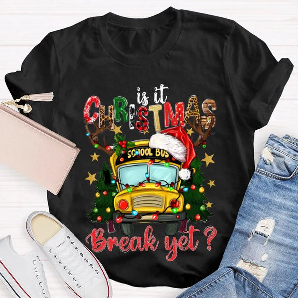 Humorous Bus Driver Holiday T-Shirt, School Bus Christmas Break Shirt, Christmas Vacation Graphic Tee, Bus Driver Appreciatio
