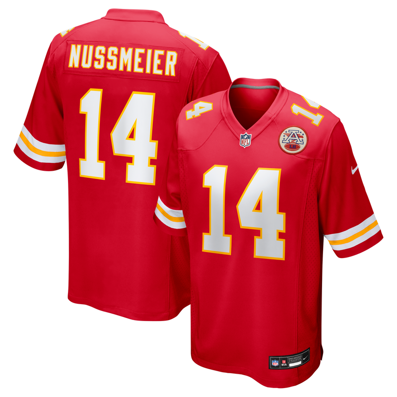 Kansas City Chiefs Garrett Nussmeier Red Game Jersey