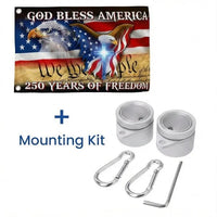 250 Years of Freedom Flag | God Bless America We The People | Double-Sided Patriotic House Flag | UV-Resistant Outdoor Decor