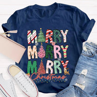 Festive Christmas Holiday Educator Shirt, Merry and Bright Teacher T-Shirt, Adorable Winter Classroom Tee, Teacher Holiday Present, Xmas Apparel