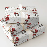 Vintage Musical Christmas Wrapping Paper, Trumpet Santa Wrapping Paper, Golden Horn Holiday Gift Wrap, Festive Secret Santa Wrapping Paper