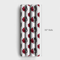 Lone Star Holiday Gift Wrap, Texas Santa Hat Christmas Wrapping Paper, Red Texas Typography Wrapping Paper, Festive Texas Holiday Gift Wrap