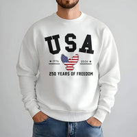 USA 250 Years of Freedom Sweatshirt | American Eagle 1776-2026 Commemorative Design | Soft Cotton Polyester Blend | Patriotic Gift for History Lovers