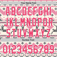 Personalized Name Number Xmas Pullover, Custom Christmas Ugly Sweater Hoodie, Holiday Pattern Sports Hoodie, Festive Fan Present