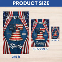250 Years of Liberty Garden Flag | Betsy Ross 1776-2026 Commemorative Design | Double-Sided Patriotic Outdoor Decor | America 250th Anniversary Gift