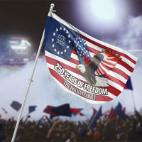 Personalized 250th Anniversary Flag | 250 Years of Freedom American Eagle | Double Sided Premium Polyester | Custom Family Name Outdoor Decor Gift