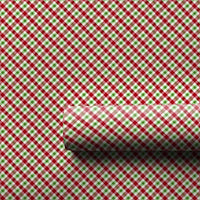Diagonal Plaid Gift Wrap, Red Green Gingham Wrapping Paper, Classic Check Christmas Wrapping Paper, Rustic Holiday Festive Wrapping Paper