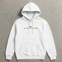 250 Years of Freedom Hoodie | American Flag USA Map Patriotic Graphic | Soft Cotton-Poly Flece Pullover | Unisex Patriotic Gift for Americans