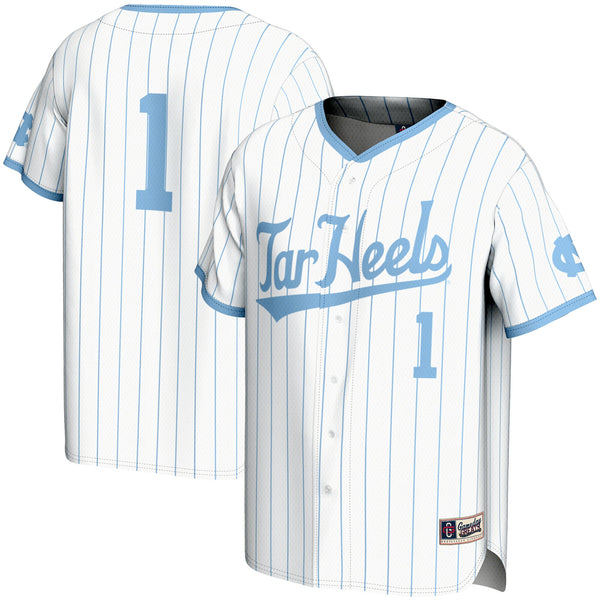 #1 North Carolina Tar Heels GameDay Greats Lightweight Baseball Jersey - White