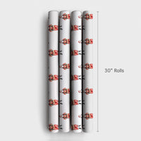Watercolor First Responder Christmas Gift Wrap, Firefighter Santa Wrapping Paper, Fireman Santa Gift Wrapping Paper, Holiday Hero Gift Wrap