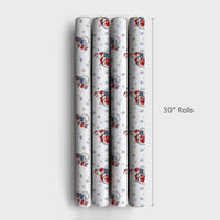 Wheelchair Santa Christmas Gift Wrap, Inclusive Santa Wrapping Paper, Adaptive Holiday Santa Wrapping Paper, Festive Winter Gift Wrap Roll