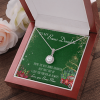 Eternal Hope Pendant Jewelry, Bonus Daughter Necklace Present, White Gold Over Stainless Steel Chain, Meaningful Christmas Present from Bonus Mom