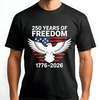 250 Years Of Freedom T-Shirt | American Eagle 1776-2026 Anniversary | Premium Cotton Graphic Tee | Patriotic Semicentennial Gift For Men Women