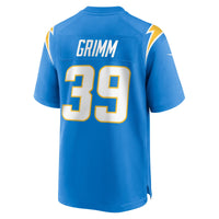 Los Angeles Chargers Luke Grimm Powder Blue Team Game Jersey