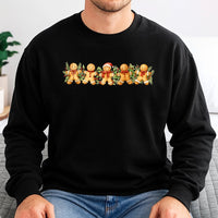 Watercolor Christmas Cookie Sweater, Gingerbread Man Sweatshirt, Adorable Baker Crewneck, Comfy Xmas Foodie Sweatshirt, Teacher Holiday Pullover