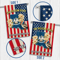 Louisiana Garden Flag 250 Years of Freedom | Pelican State Double-Sided Flag | Premium Polyester Outdoor Decor | Patriotic State Pride Gift