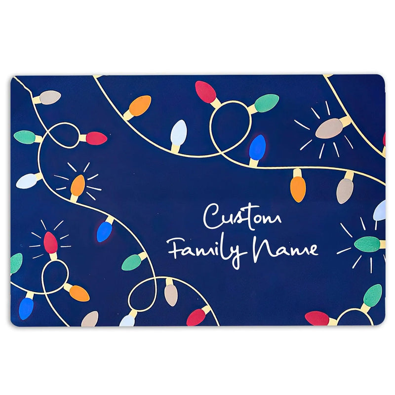 Custom Family Name Noel Doormat, Personalized Christmas Doormat, Holiday Welcome Mat, Winter Entryway Decor, Xmas Housewarming Present