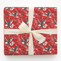 Patriotic Eagle Gift Wrap, American Bald Eagle Wrapping Paper, Winter Snowy Branch Wrapping Paper, Christmas Wildlife Eagle Present Wrap