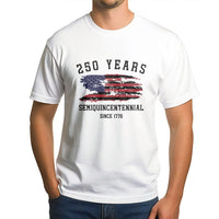 250 Years Semiquincentennial T-Shirt | Distressed American Flag Since 1776 Design | Soft Breathable Cotton Tee | Patriotic Gift for History Enthusiasts