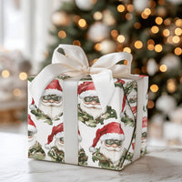 Camo Christmas Gift Wrap, Tactical Santa Wrapping Paper, Military Santa Holiday Wrapping Paper, Camouflage Present Paper, Veteran Gift Wrap