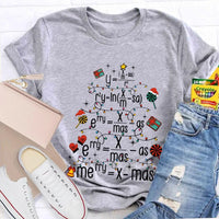 Math Equation Holiday Tee, Math Teacher Christmas Tree T-Shirt, Humorous Math Teacher Xmas Shirt, STEM Graphic Tee, Educator Holiday Present Shirt