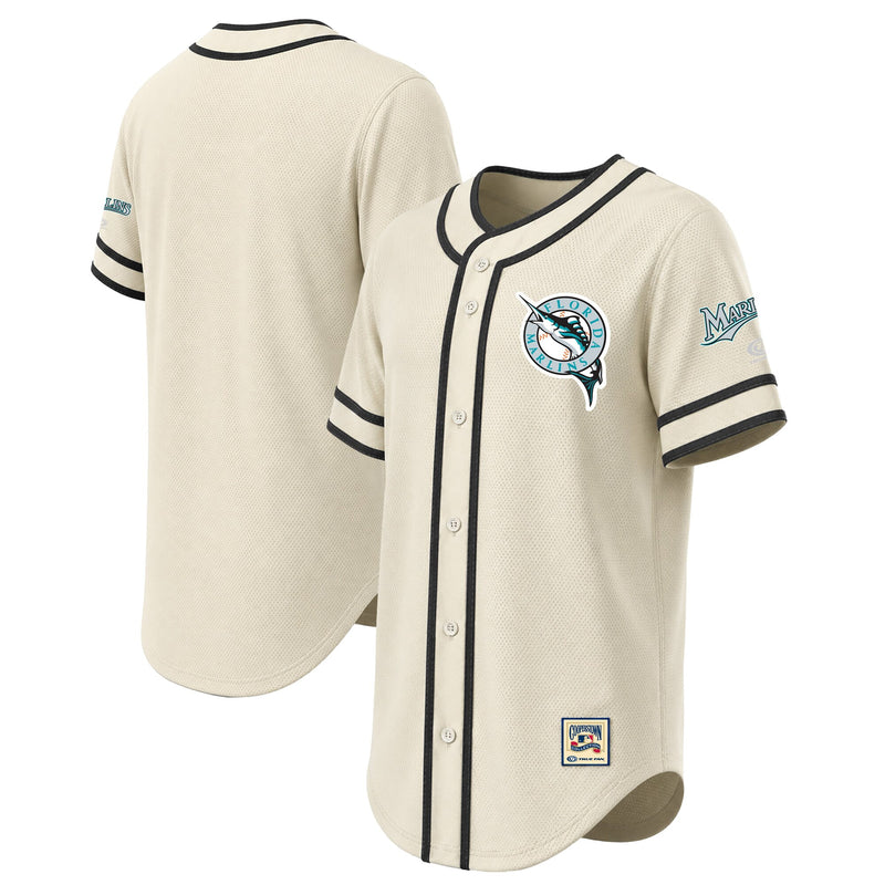 Miami Marlins Natural Throwback Jersey