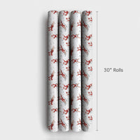 Humorous Santa Gift Wrap, Humorous Santa Snow Angels Wrapping Paper, Whimsical Christmas Wrapping Paper, Novelty Holiday Gift Wrapping Paper