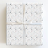Subtle Winter Snowflake Gift Wrap, Muted Pastel Snowflake Wrapping Paper, Modern Holiday Wrapping Paper, Neutral Christmas Gift Wrap Roll