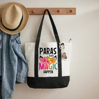 Paras Make Magic Happen Color-blocked Canvas Bag