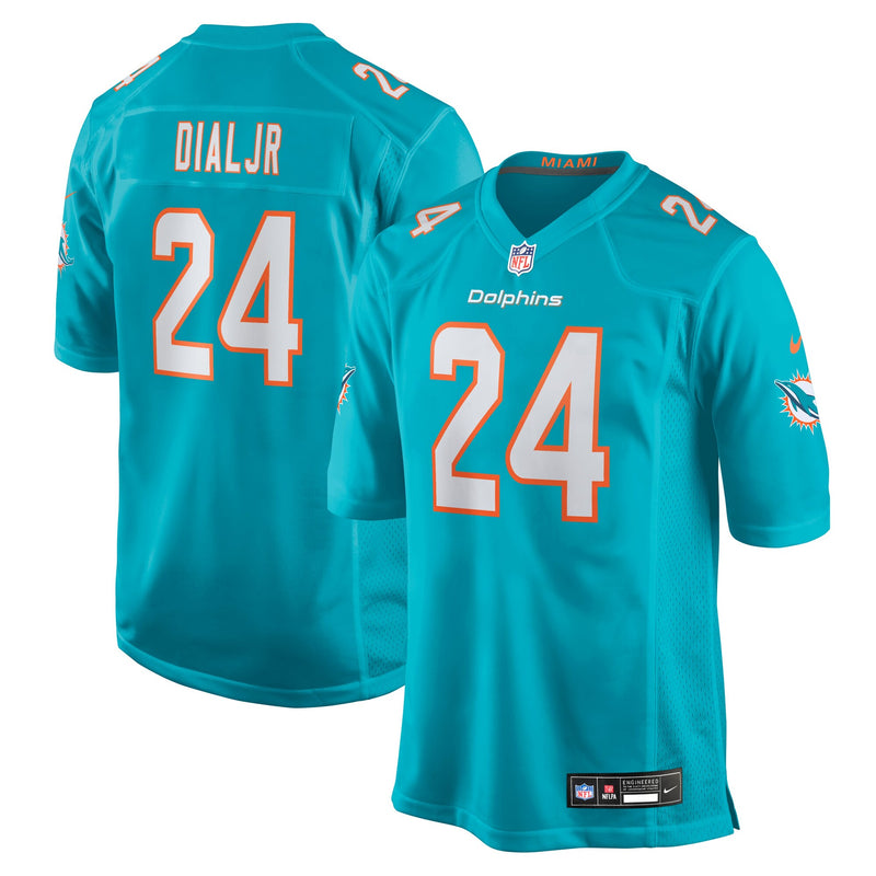 Miami Dolphins Marcellas Dial Jr. Aqua Team Game Jersey