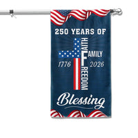 Patriotic Garden Flag 1776-2026 | 250 Years America Semiquincentennial | Faith Family Freedom Design | Double-Sided Premium Polyester | Home Decor Gift
