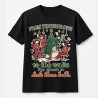 Humorous Holiday Lyric Graphic Tee, Retro Hip Hop Christmas T-Shirt, 90s Rap Xmas Party Shirt, Vintage Holiday Festive Graphic T-Shirt