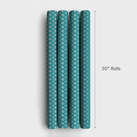 Winter Wonderland Gift Wrap, Teal Snowflake Wrapping Paper, White Snowflake Wrapping Paper, Festive Holiday Christmas Wrapping Paper