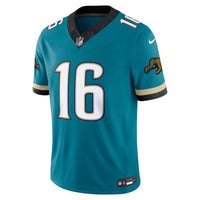 Jacksonville Jaguars Trevor Lawrence Teal Alternate Prowler Throwback Printed Limited Jersey