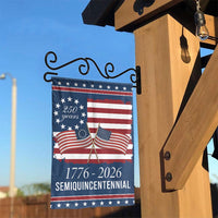 USA 250 Years Garden Flag | 1776-2026 Semiquincentennial Patriotic Decor | Weather-Resistant Premium Polyester | Independence Day Gift