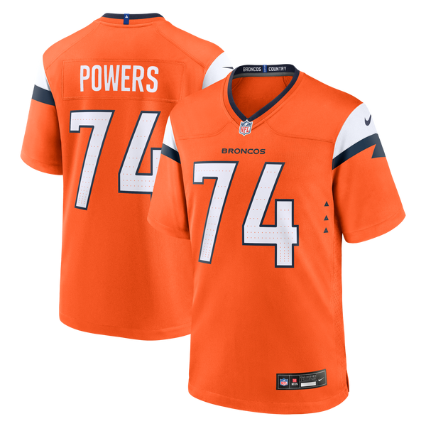 Denver Broncos Ben Powers Nike Orange Team Game Jersey