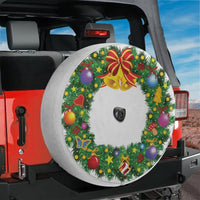 Festive Holiday Ornaments Tire Cover, Christmas Wreath Spare Tire Cover, Winter Xmas Spare Tire Cover, Holiday Jeep Bronco SUV Present
