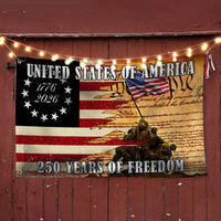 We The People Patriotic House Flag | 250 Years of Freedom 1776-2026 | Double-Sided UV-Resistant Polyester | American Independence Commemorative Gift