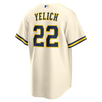Milwaukee Brewers Christian Yelich Cream 2026 World Series Home Replica Jersey