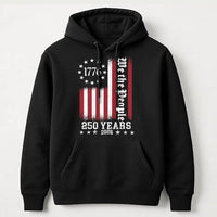 We The People Hoodie | 1776-2026 250 Years Patriotic Flag Design | Soft Cotton-Polyester Blend | Gift for History Buffs