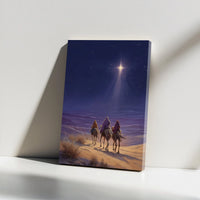 Holy Night Star Canvas Art, Three Wise Men Nativity Canvas Print, Christian Nativity Wall Art, Religious Christmas Canvas Decor, Faith Present