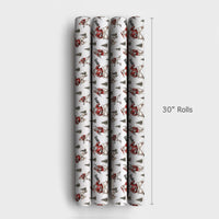 Axe Guitar Rockstar Santa Wrapping Paper, Heavy Metal Santa Wrapping Paper, Humorous Rock and Roll Christmas Wrapping Paper, Gift Wrap Roll